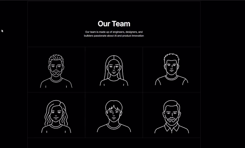 Cover image for Team Section made using svg's