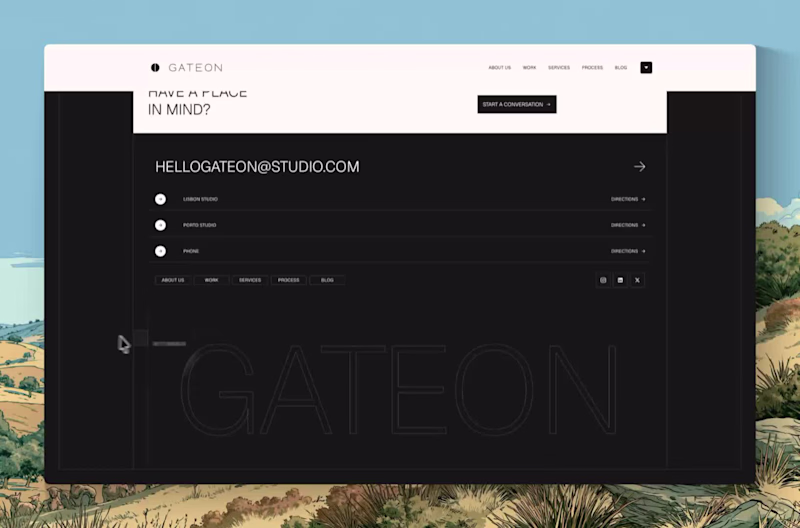 Cover image for Interactive footer
Beautiful grid animation that