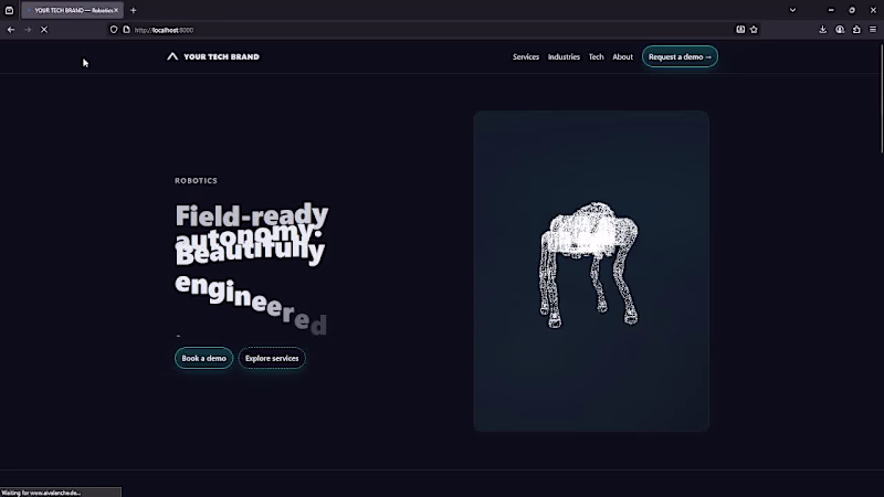 Cover image for Robotics Front-End Website Demo