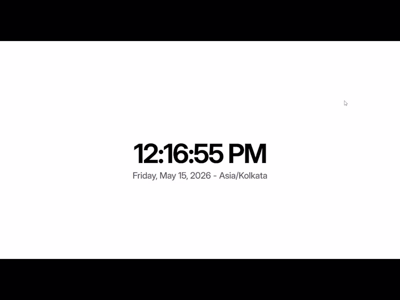 Cover image for Live Time — Realtime UI clock