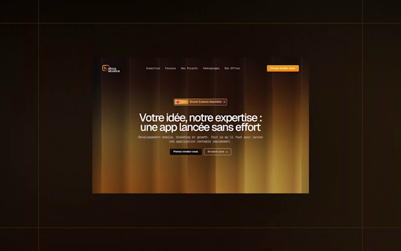 Cover image for Ship Studio — Landing Page Design