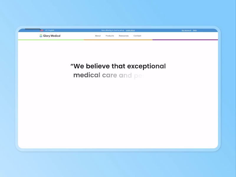 Cover image for Glory Medical E-commerce | UX/UI Design & Webflow Devlopment
