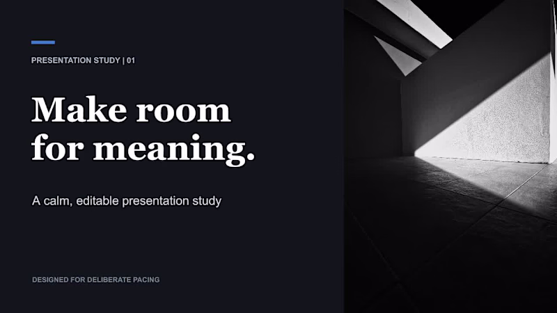 Cover image for Calm, Editable PowerPoint Presentation Study
