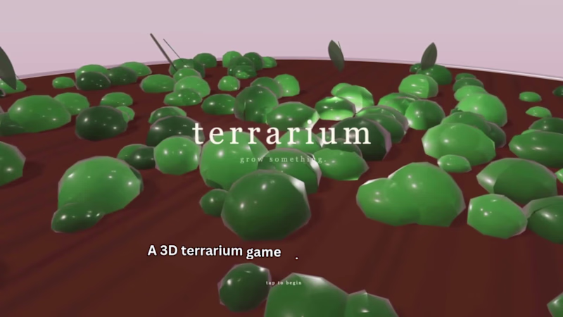 Cover image for A 3D terrarium game where