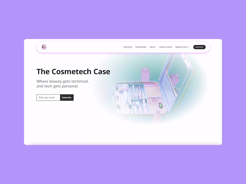 Cover image for The Cosmetech Case: Framer website Development