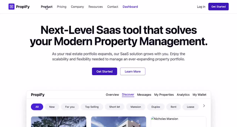 Cover image for Propify Real Estate Dashboard Design