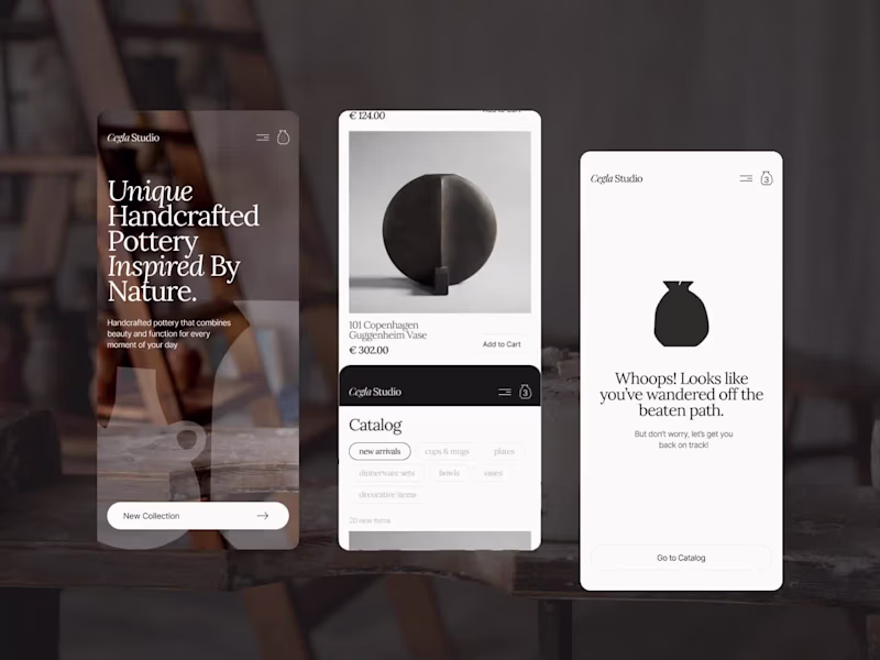 Cover image for Cegla Studio: Mobile App Design for Pottery Studio