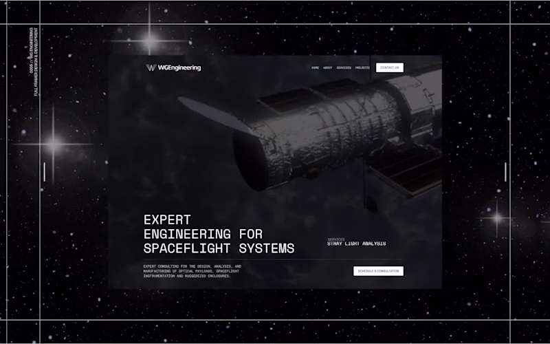 Cover image for Framer One-Page Website | US Space Engineering Startup