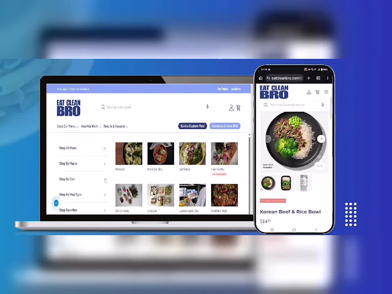Cover image for Eat Clean Bro | Shopify E-commerce Platform