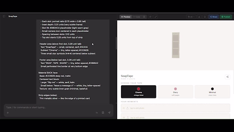 Cover image for Create 3D Interactive Photostrips with SnapTape in Omma