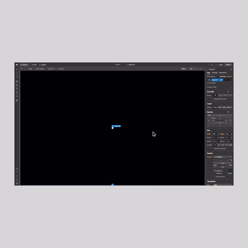 Cover image for A cursor movement animation I created using only Webflow.