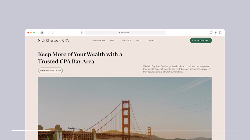 Cover image for Tax Consulting – Professional Financial Website Design