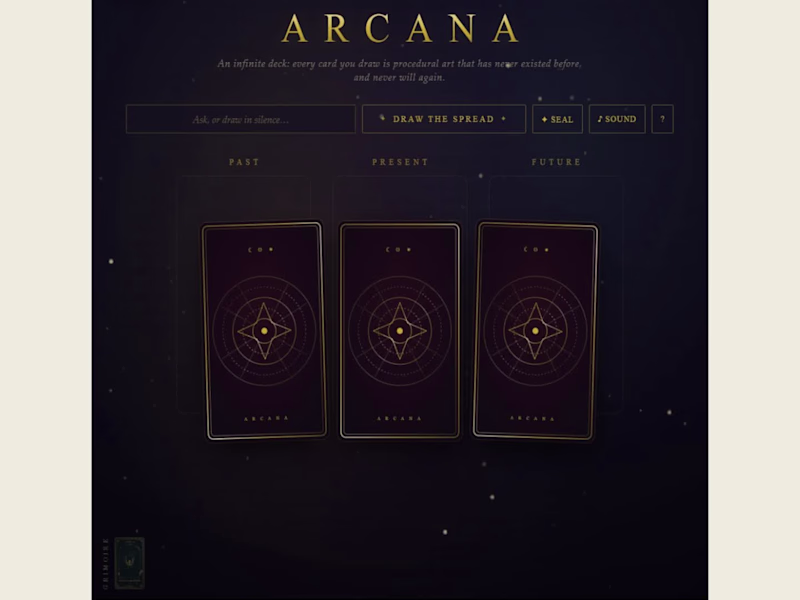 Cover image for Arcana: Interactive Creative Web Exploration
