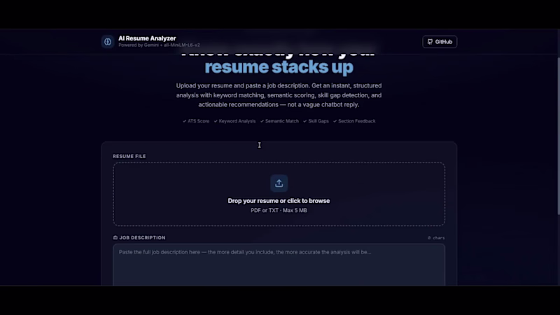 Cover image for Intelligent resume analysis powered by Gemini