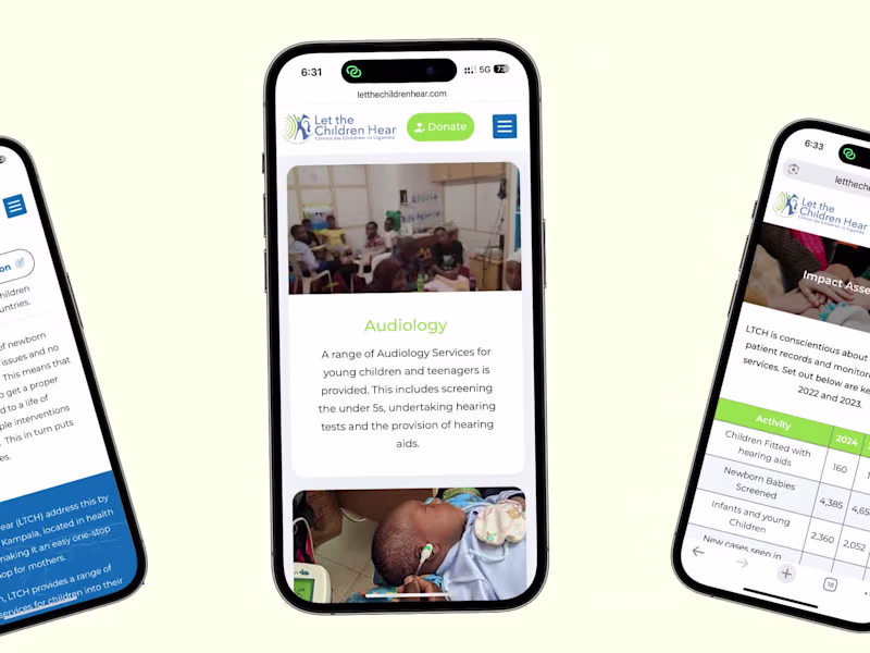 Cover image for Let the Children Hear – Charity Website Redesign & Developme...