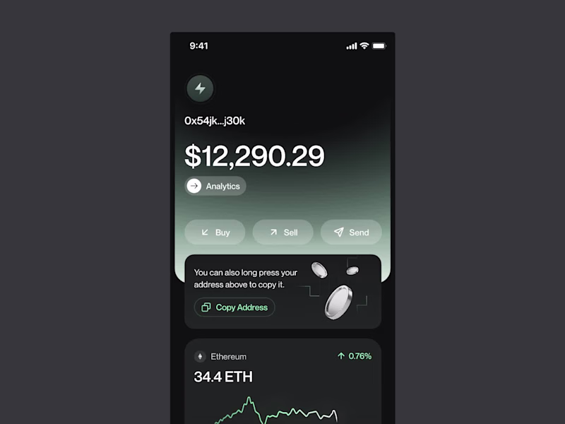Cover image for Crypto Wallet - Mobile Design