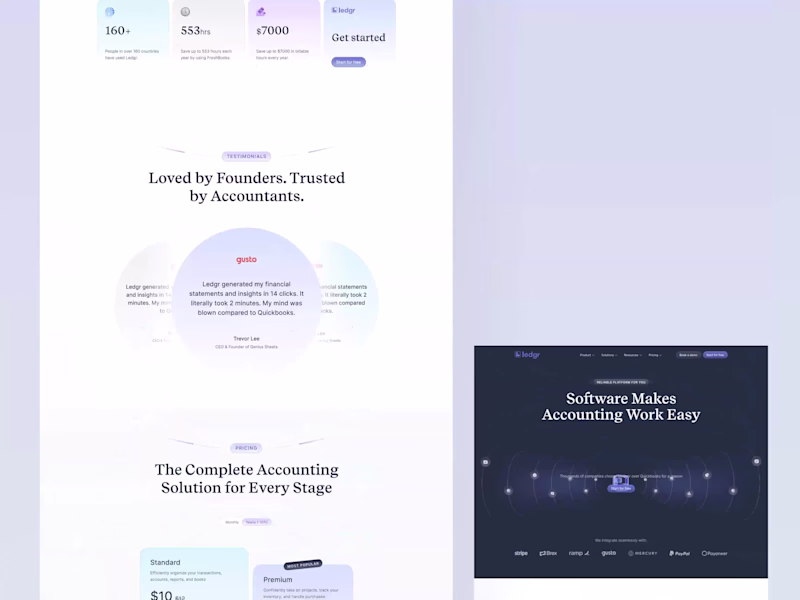 Cover image for Ledgr - Finance Platform Landing Page || Streamline your fin...