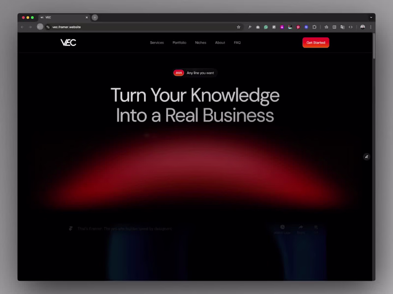 Cover image for Framer Landing Page 

Designed and