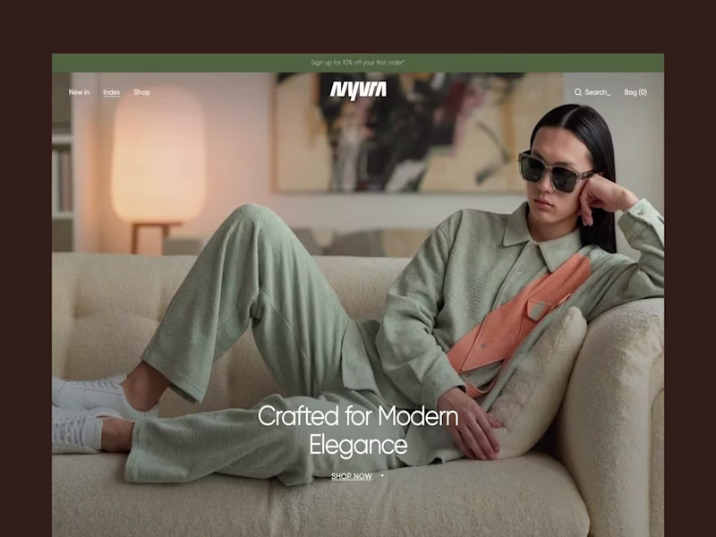 Cover image for NYVRA: Expert Fashion E-commerce Homepage Design Service