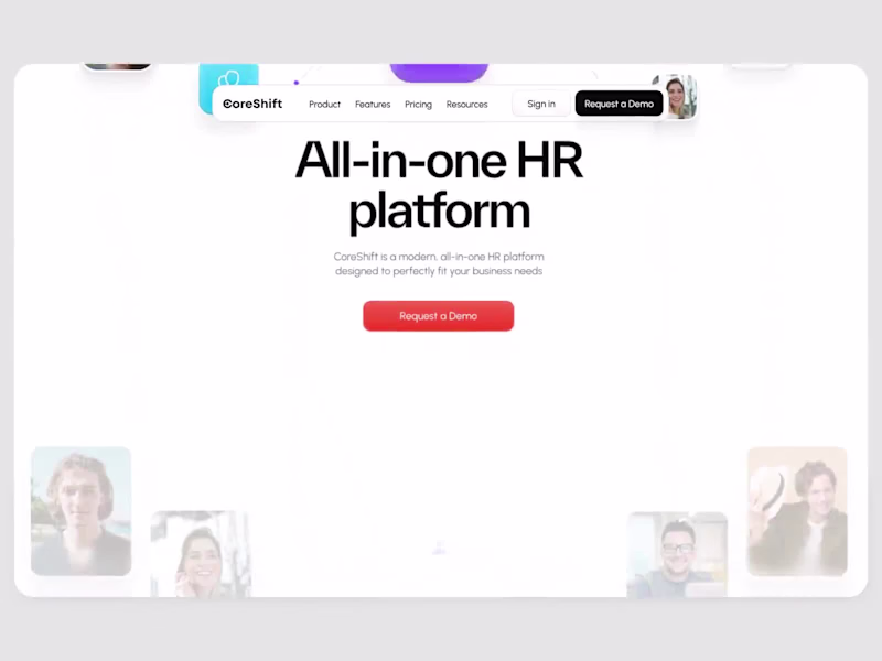 Cover image for Sleek Landing Page for CoreShift
