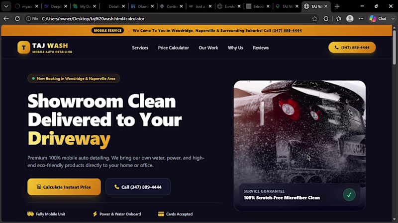 Cover image for website design with cost calculator