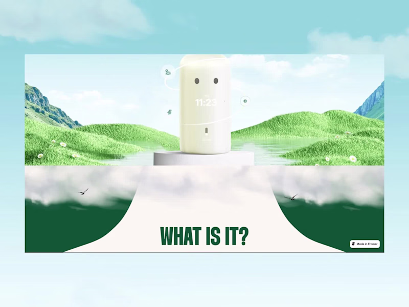 Cover image for Physical Product Website This smart water bottle is designed...