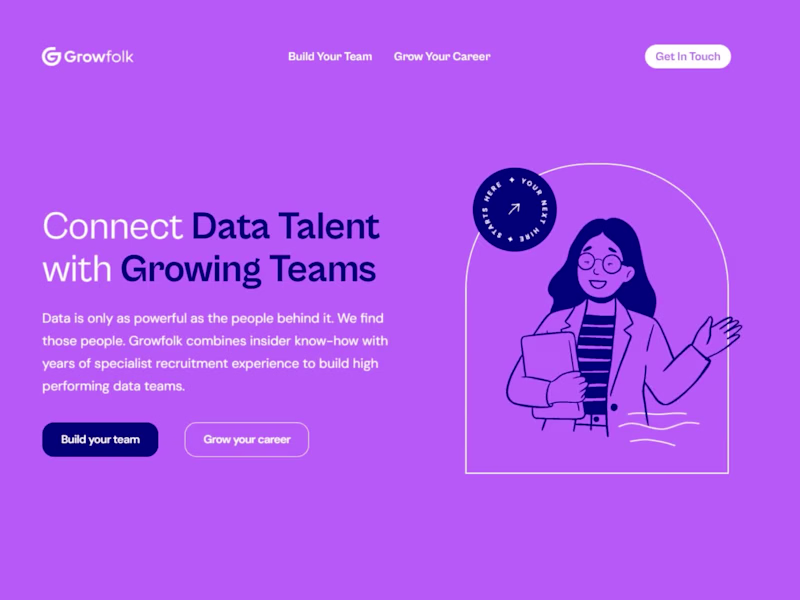 Cover image for Modern Brand and Website Design for Growfolk