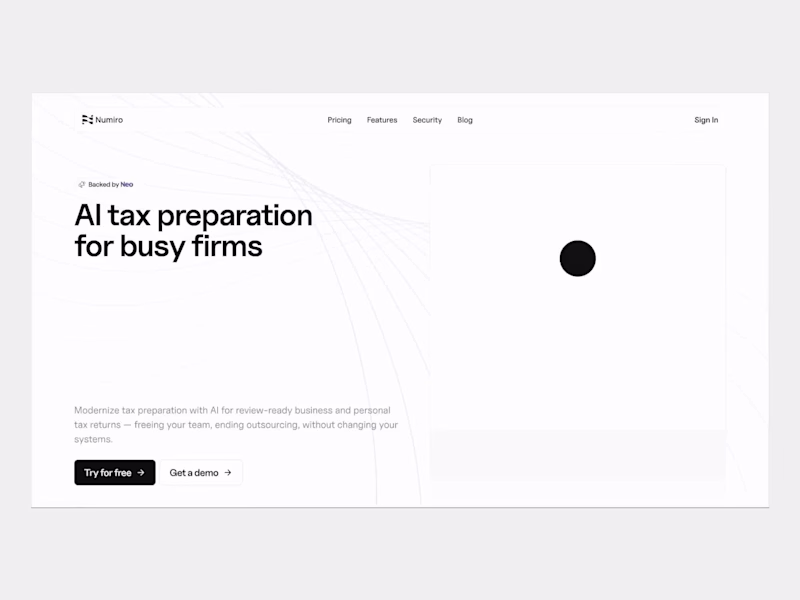 Cover image for Numiro AI - Webflow Site Design & Development