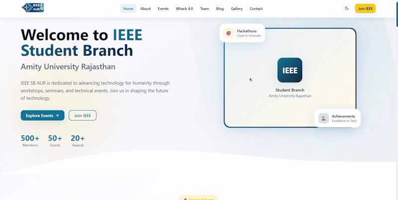 Cover image for IEEE SB AUR