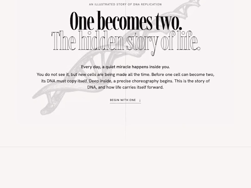 Cover image for One Becomes Two: A Scroll-Driven