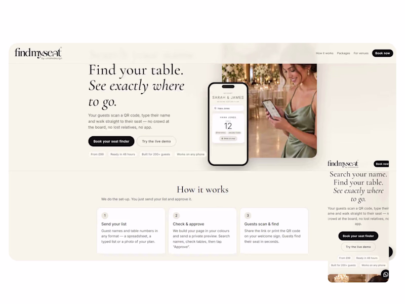 Cover image for Find My Seat: Website & App Development
