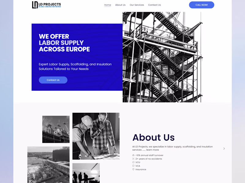 Cover image for LD Projects | Full Brand Identity to WordPress Site