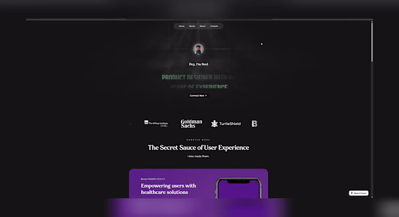 Cover image for Portfolio Website for a Product designer