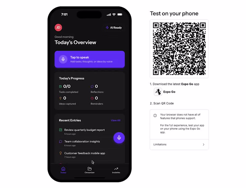Cover image for Just built VoiceFlow, an AI habit coach that helps you organ...