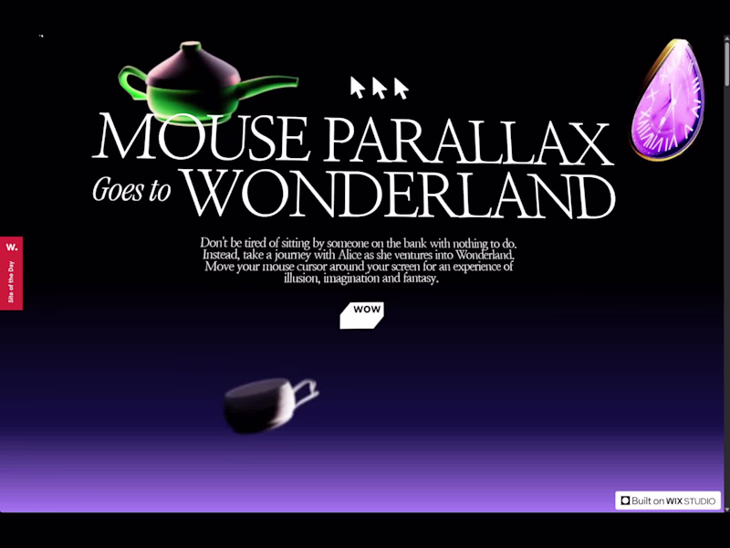 Cover image for WOW Showroom – Mouse Parallax Landing Page