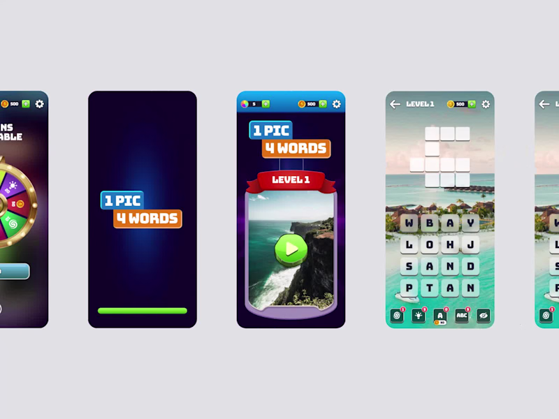 Cover image for 1 Pic 4 Words Mobile Game Design