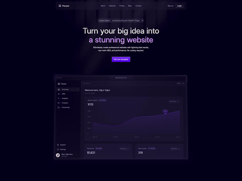 Cover image for Pavyon — SaaS Framer Template Design & Development