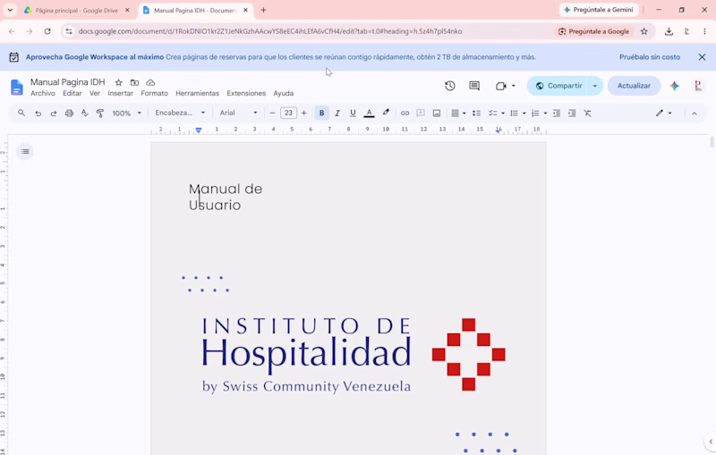 Cover image for Manual for webpage and crm