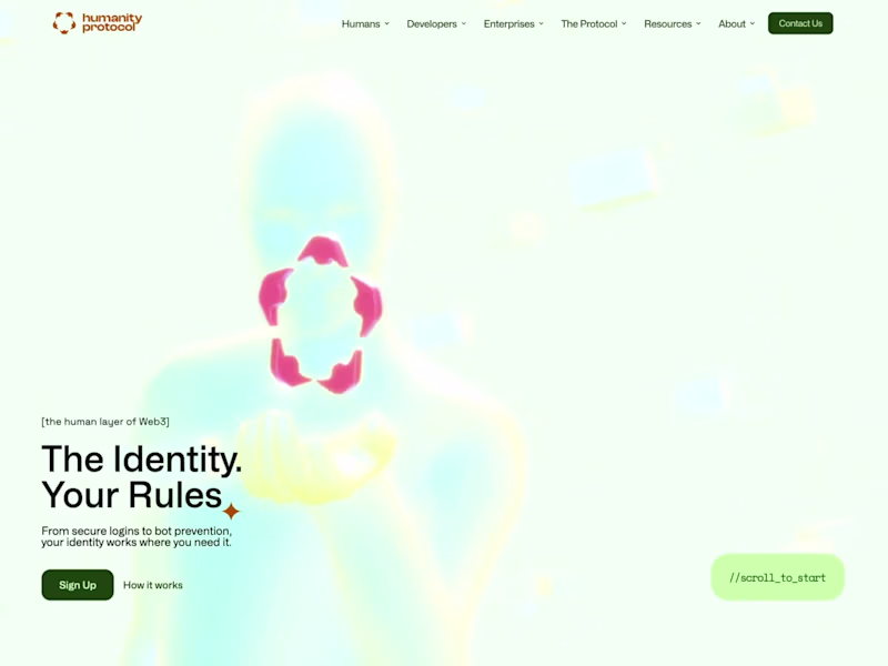 Cover image for No-Code 3D Website for Humanity Protocol