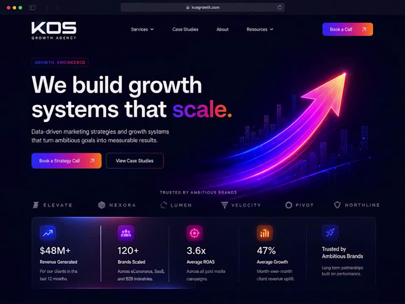Cover image for High-Performance Framer Website for KOS Growth Agency