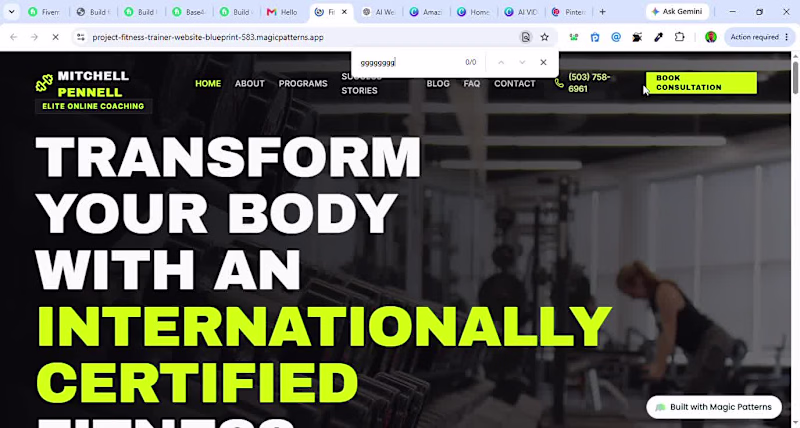 Cover image for Fitness Trainer Website Design
Designed a
