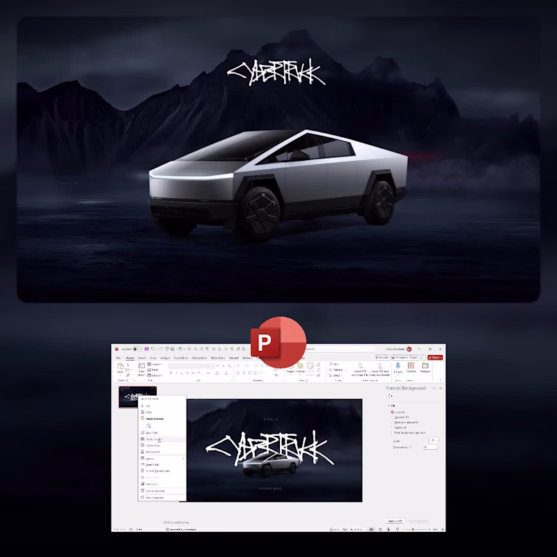 Cover image for The presentation on top. The