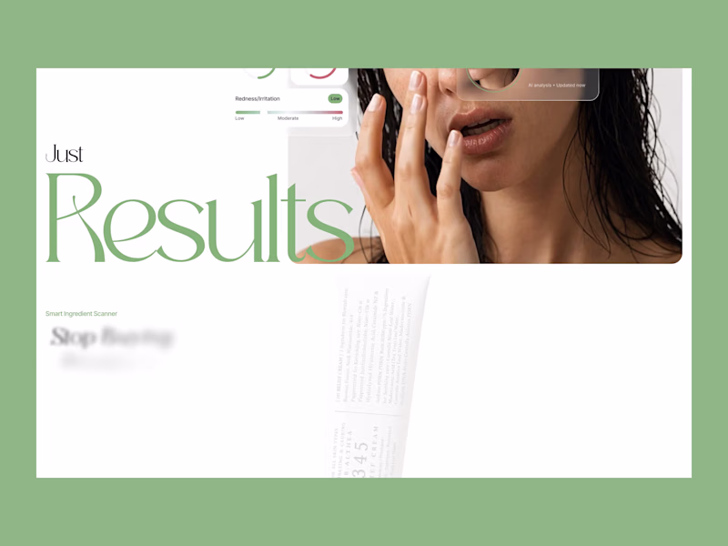 Cover image for AI-Powered Skincare Website Design for SensiSkin