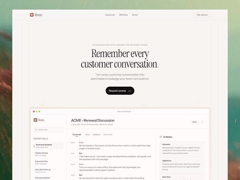 Cover image for Reson is a free @Framer template