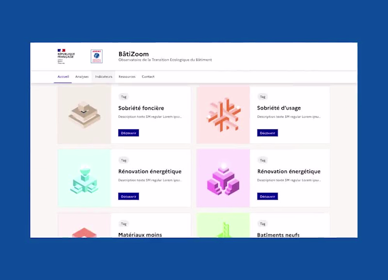 Cover image for Webdesign for BâtiZoom - ADEME