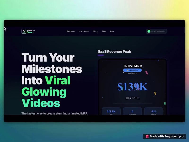 Cover image for Animated Milestone Celebration Videos SaaS