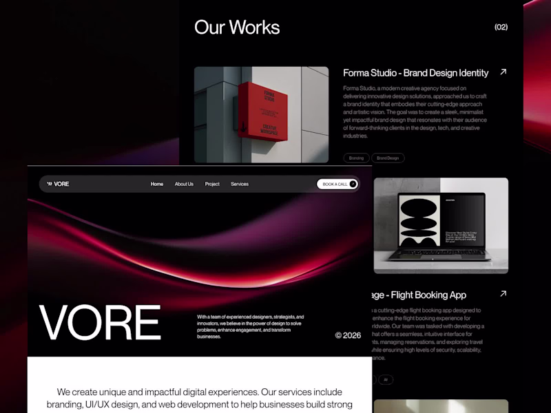 Cover image for Vore - Digital Agency Website 🌐