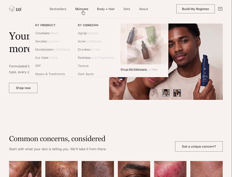 Cover image for US Skincare — Landing Page Design & Build (React + TypeScript)
