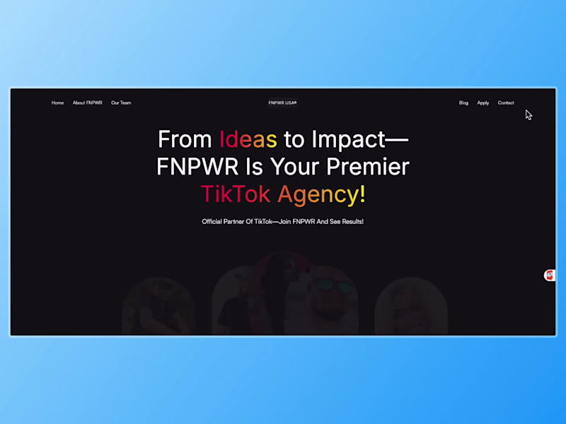 Cover image for Case Study: Building a Dynamic Website for FNPWR - A Rising TikT