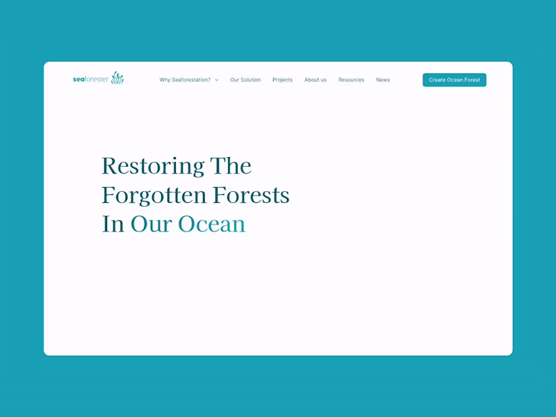 Cover image for SeaForester - Sustainable Oceans